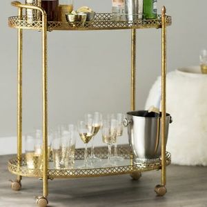 Mirrored bar cart